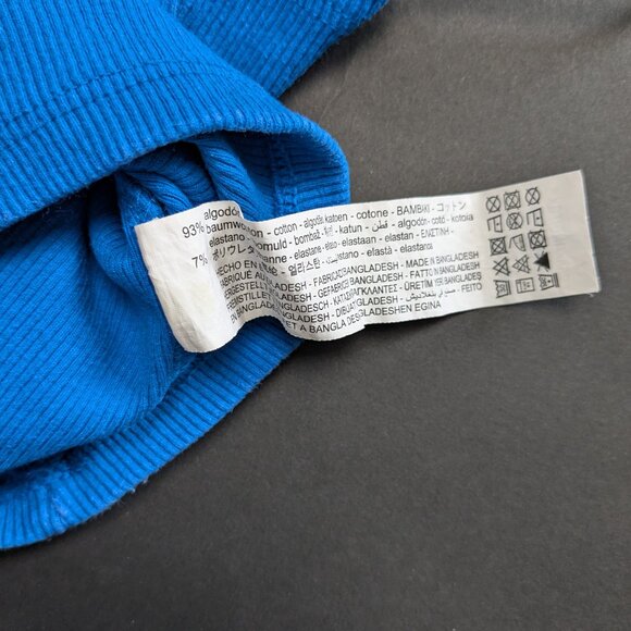Zara Blue Stretch Tub Top with thin strap size : S - Picture 4 of 4